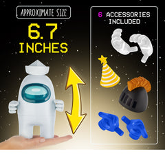 Among Us Series 2 Large Crewmate Action Figures - Grey & Blue