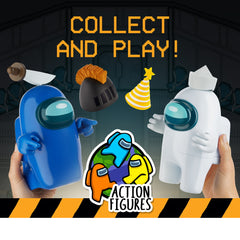 Among Us Series 2 Large Crewmate Action Figures - Grey & Blue