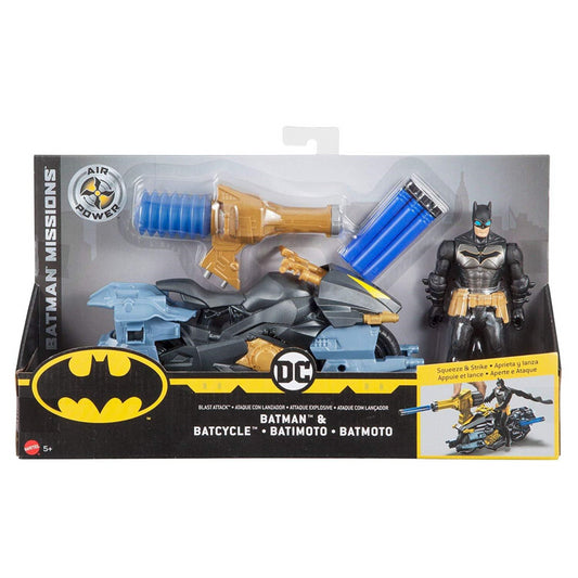 Batman Missions Air Power Blast Attack/Bat Cycle Figure and Vehicle Set FVY26 - Maqio