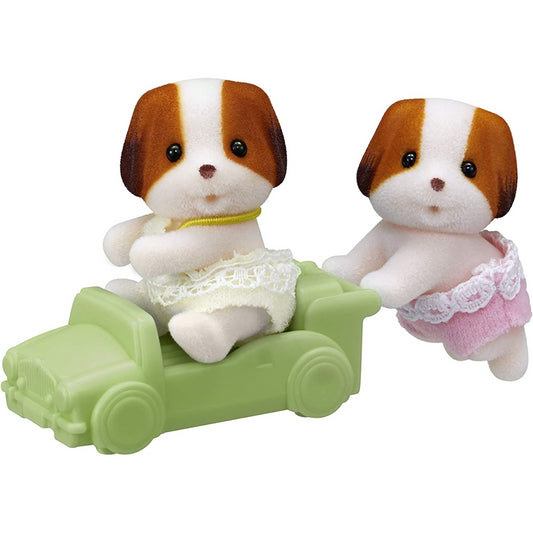 Sylvanian Families Chiffon Dog Twins Figures and Accessories