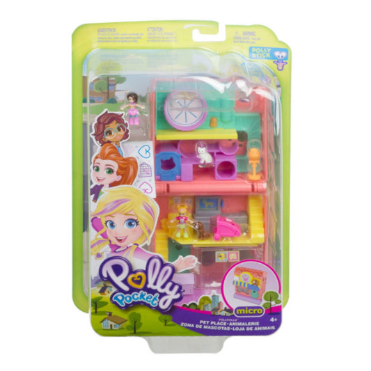 Polly Pocket Pet Place Pollyville Stores Play Set and Mini Dolls