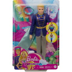 Barbie Dreamtopia 2-in-1 Ken Doll Blonde 12in Prince to Merman