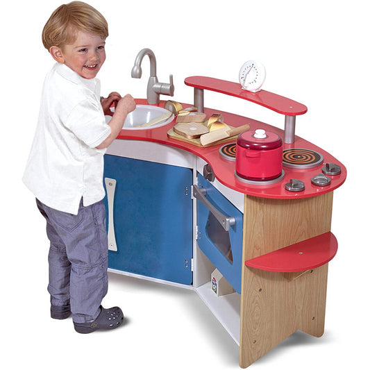 Melissa & Doug Cook's Corner Wooden Kitchen Play Set