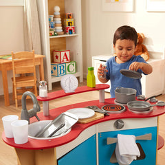 Melissa & Doug Cook's Corner Wooden Kitchen Play Set