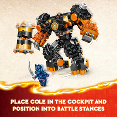 LEGO NINJAGO 71806 Cole’s Elemental Earth Mech Rising Building Set