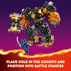 LEGO NINJAGO 71806 Cole’s Elemental Earth Mech Rising Building Set