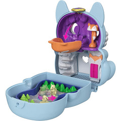 Polly Pocket Flip & Find Arctic Fox Compact Toy with Doll and Fox Figure