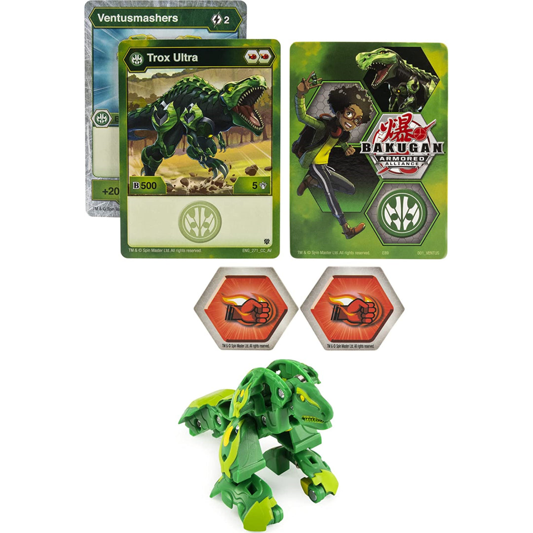 Bakugan Ultra Armoured Alliance Action Figure Set - Trox Green – Maqio