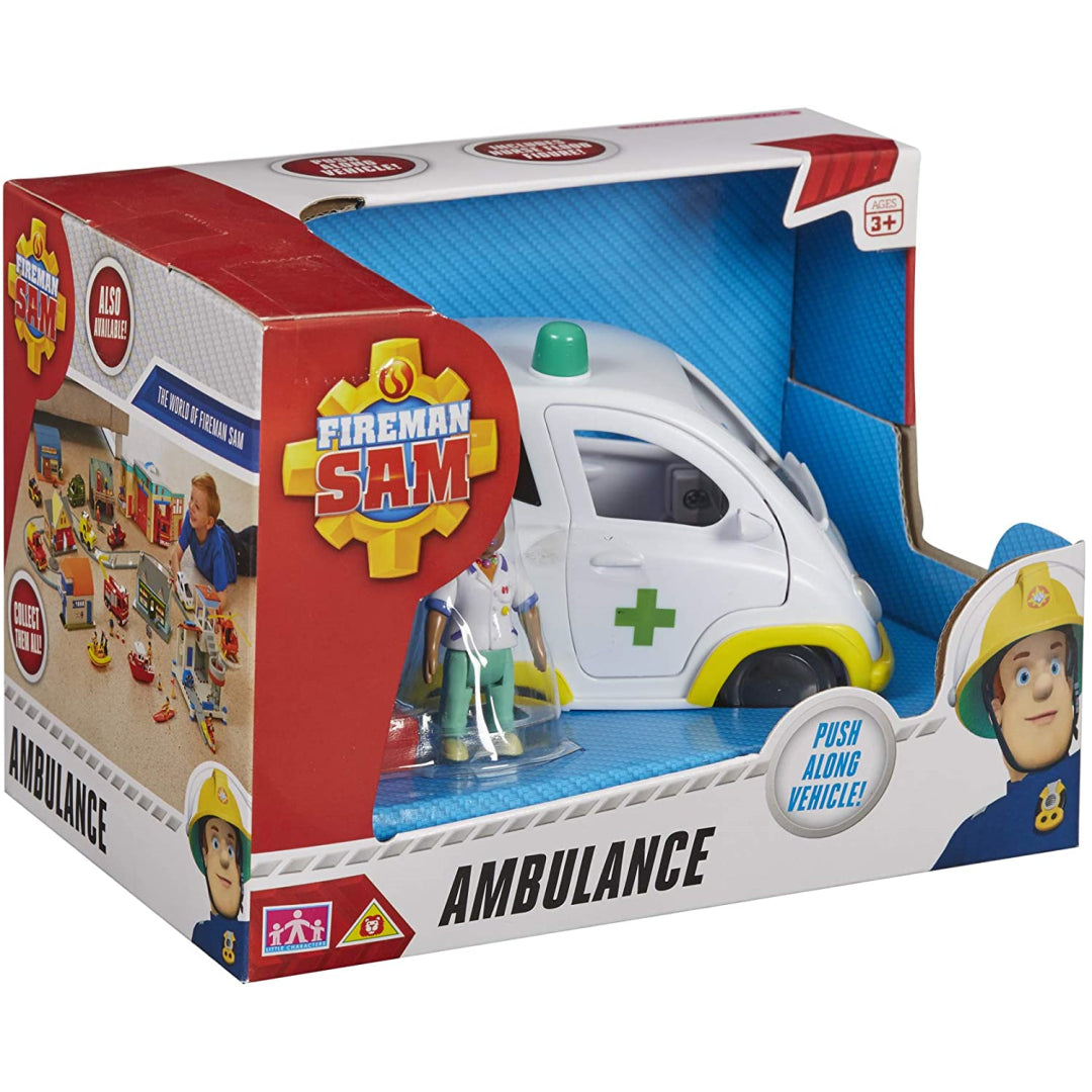 Character Gaming Fireman Sam Ambulance Vehicle &  Nurse Flood Figure - Maqio