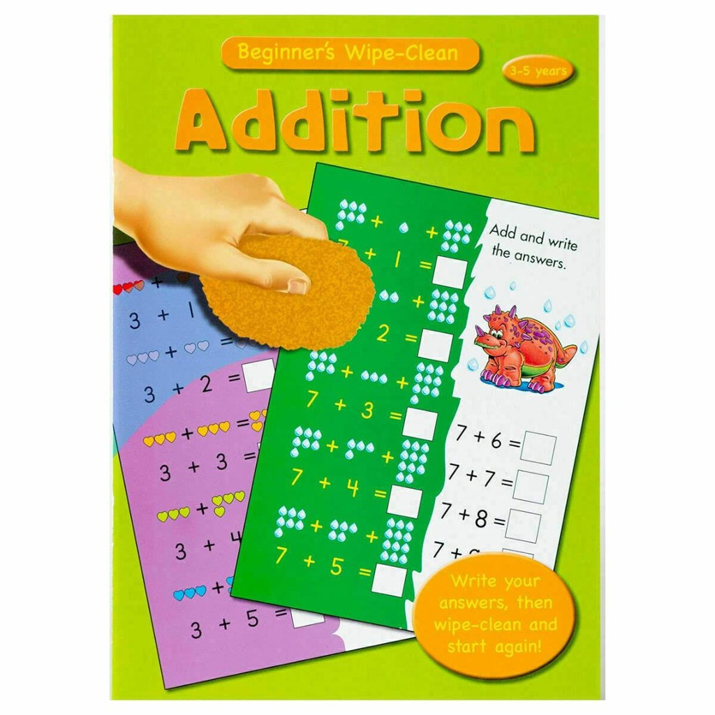 Alligator Books Addition Beginners Maths Wipe Clean Book - Maqio