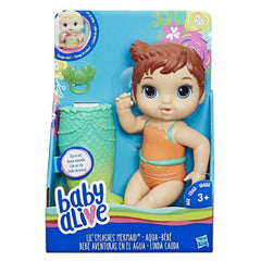 Baby Alive Lil Splashes Mermaid Brown Hair E5851 - Maqio