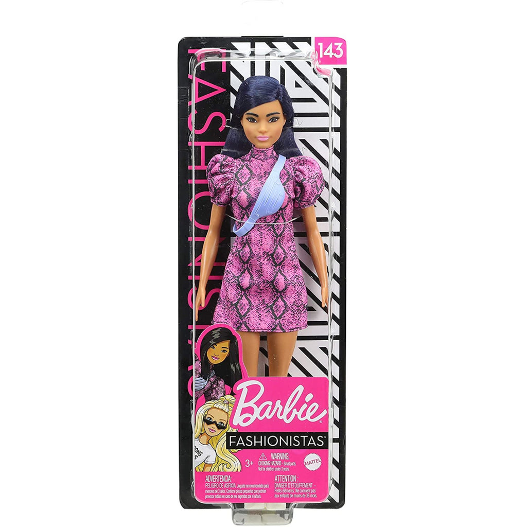 Barbie Fashionistas Doll 143 with Snakeskin Dress - Maqio