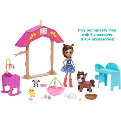 Enchantimals Barnyard Nursery Playset with Haydie Horse Doll and Trotter Figure - Maqio