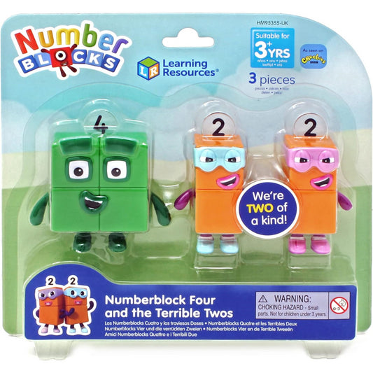 Learning Resources Number Blocks 4 and the Terrible Twos 3pcs