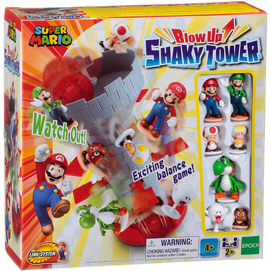 Super Mario Bros Blow Up Shaky Tower Balancing Game & Action Figures - Maqio