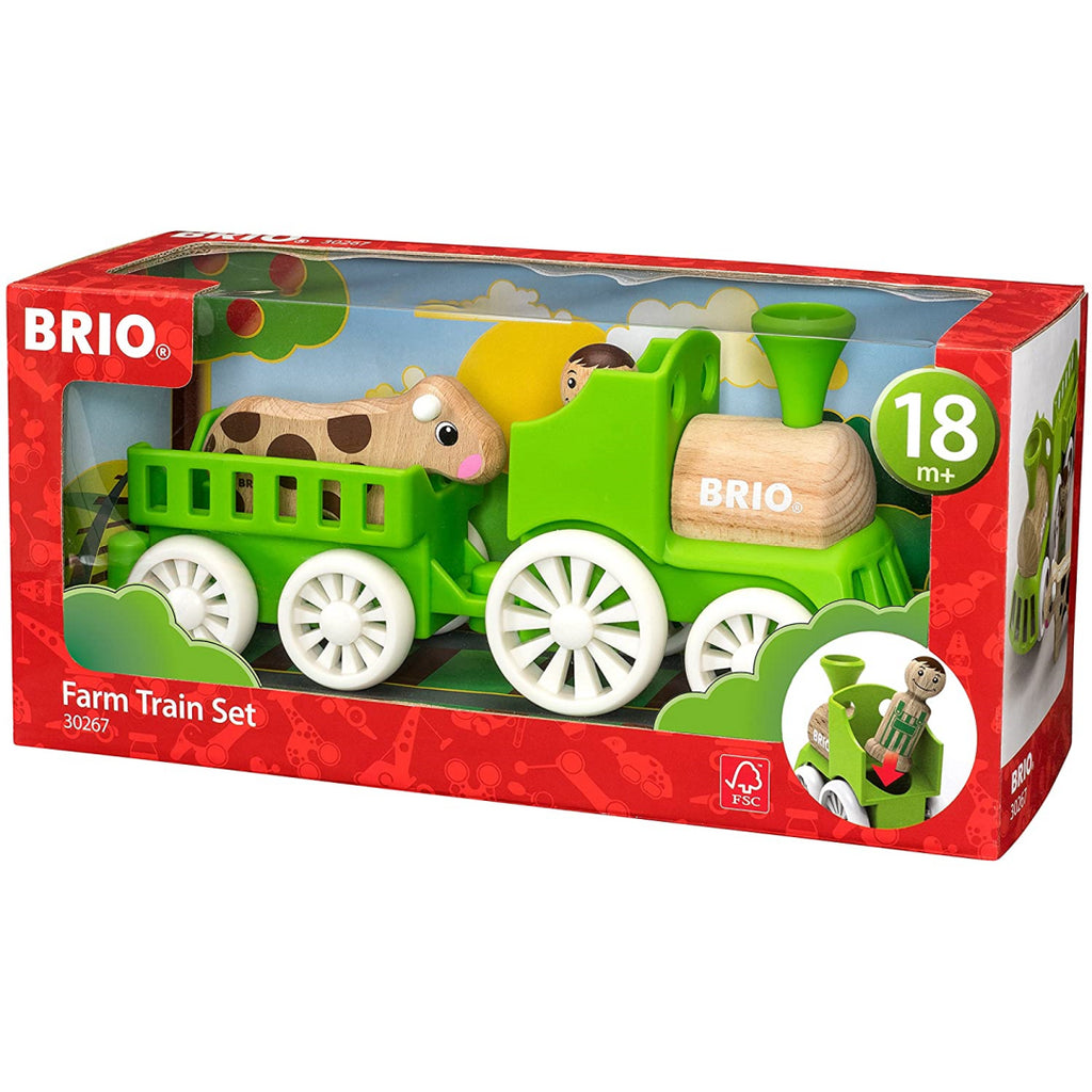 Brio My Home Town Farm Wooden Train Set - Maqio