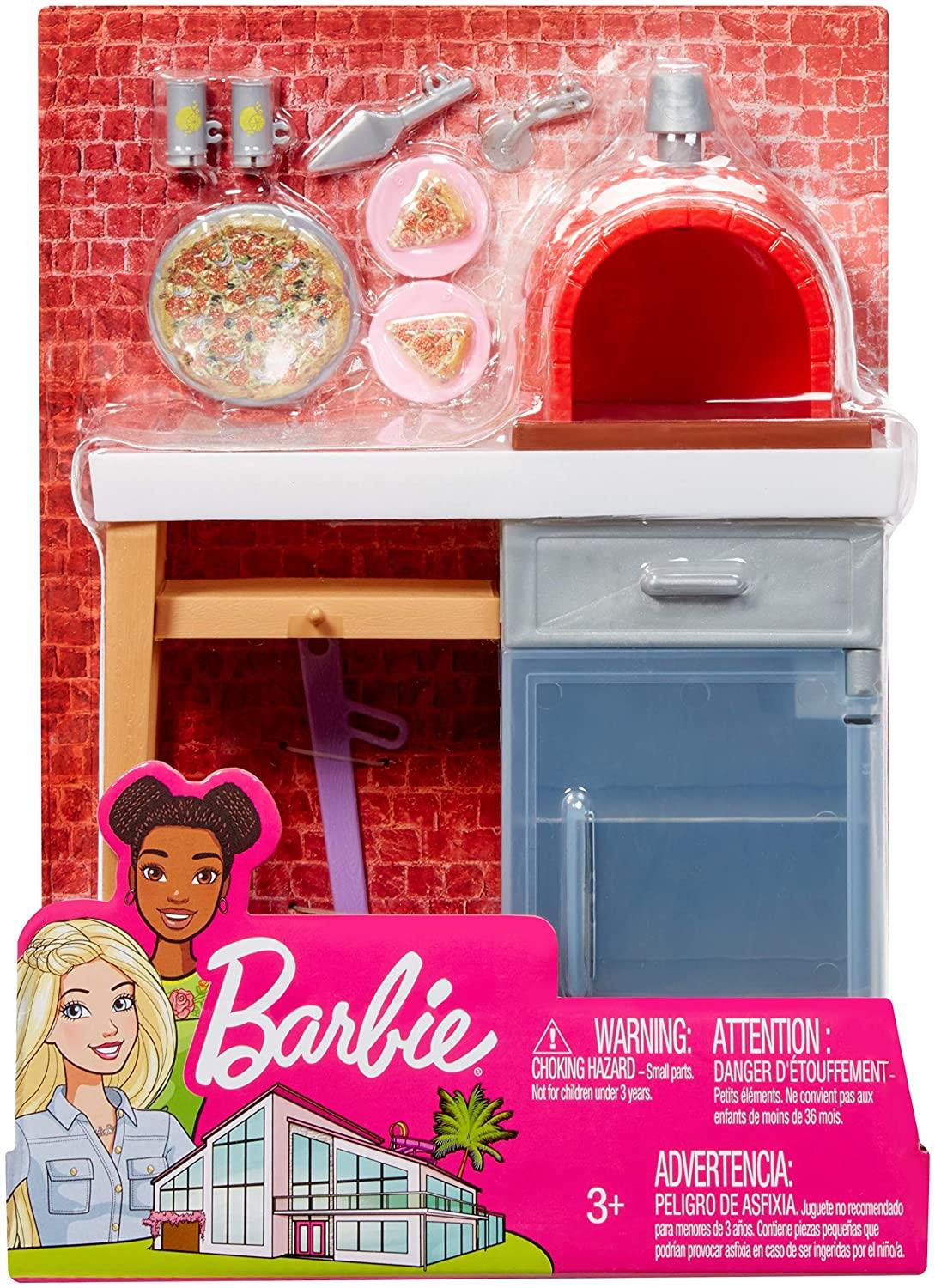 Barbie FXG39 Outdoor Furniture Set Brick Pizza Oven FXG37 Maqio