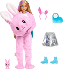 Barbie Cutie Reveal Doll with Bunny Plush and Pink Bunny Costume & 10 Surprises
