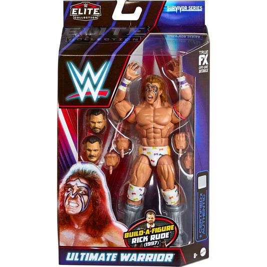 WWE Elite Collection Survivor Series Build-a-Figure Ultimate Warrior Action and Rick Rude Figure