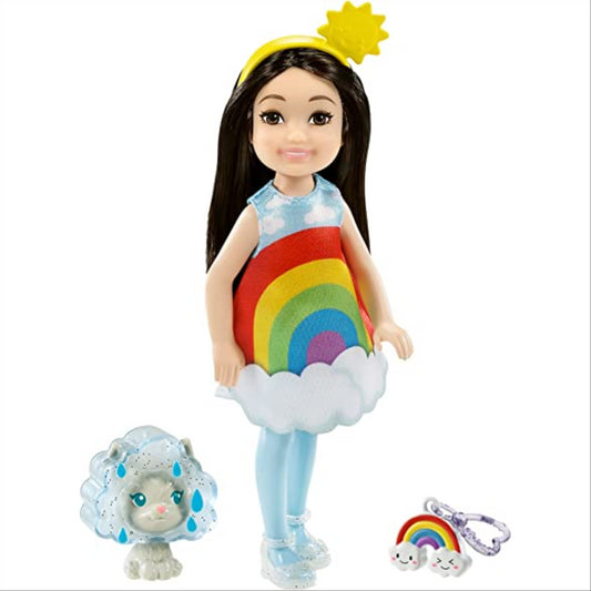 Barbie Club Chelsea Doll And Playset Rainbow Dress And Cat