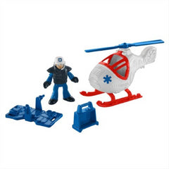 Fisher Price Imaginext Y2795 City Helicopter and Medic Figure Playset Toy - Maqio
