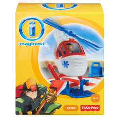 Fisher Price Imaginext Y2795 City Helicopter and Medic Figure Playset Toy - Maqio