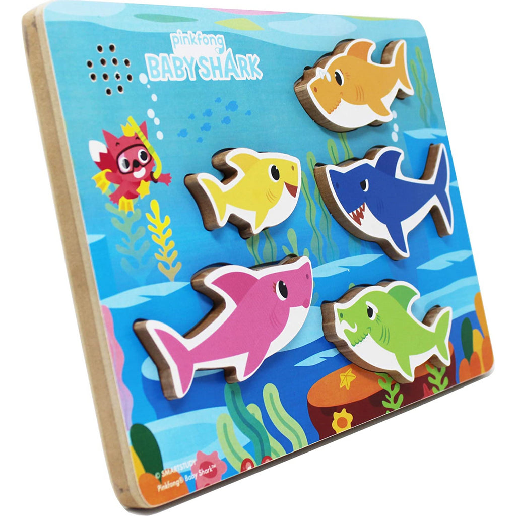 Pinkfong Baby Shark Wooden Sound Puzzle - Maqio