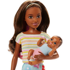 Barbie Doll Brunette Skipper Doll with Baby Figure &  Accessories