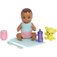 Barbie Doll Brunette Skipper Doll with Baby Figure &  Accessories