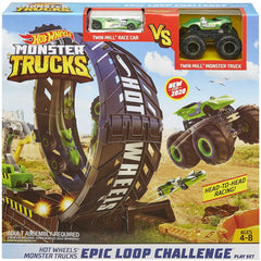 Hot Wheels Monster Trucks Epic Loop Challenge Playset with Twin Mill Monster Truck