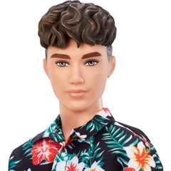 Barbie Ken Fashionistas Doll #184 Hawaiian Shirt & Orange Trousers Brown Hair