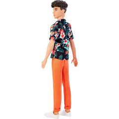 Barbie Ken Fashionistas Doll #184 Hawaiian Shirt & Orange Trousers Brown Hair