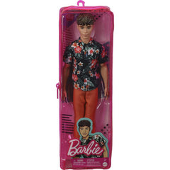 Barbie Ken Fashionistas Doll #184 Hawaiian Shirt & Orange Trousers Brown Hair