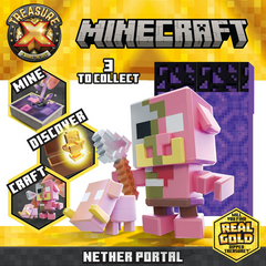 Treasure X Minecraft Nether Portal Mine and Craft Character and Mini Mob