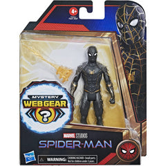 Marvel Spiderman Mystery Web Gear Black & Gold Suit Spider-Man 6in Action Figure