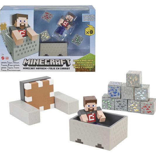 Minecraft Mayhem Playset 3.25" Figure Create Build