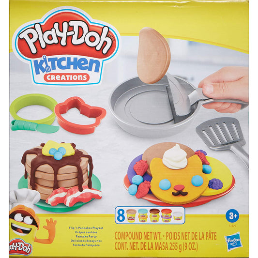 Play-Doh Kitchen Creations Flip 'n Pancakes Playset 14-Piece Breakfast