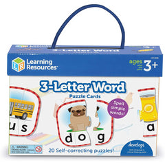 Learning Resources 3-Letter Word Cards Kids Readiness Self Correcting Puzzles