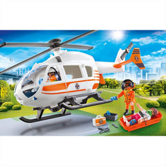 Playmobil City Life Hospital Emergency Helicopter Playset - Maqio