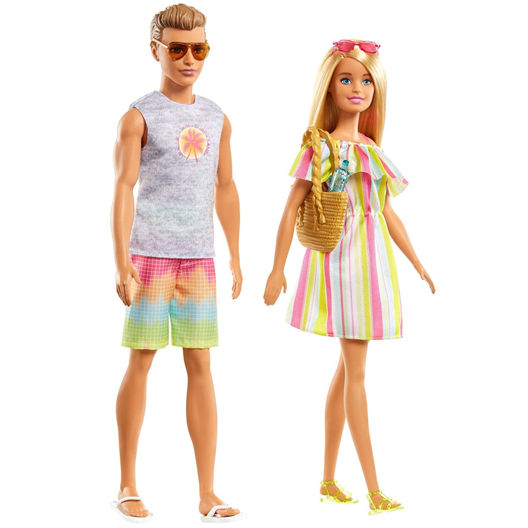Barbie Gift Set with Convertible Pool Barbie Doll and Ken Doll in Swimwear - Maqio