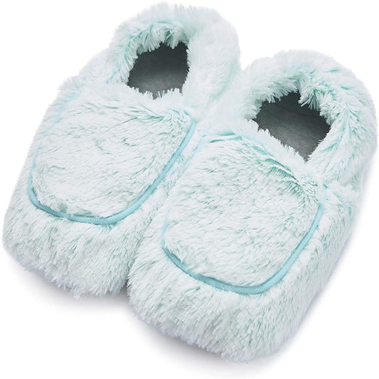 Warmies Lavendar Scented Microwavable Plush Slippers (Marshmallow Mint) 687228 - Maqio