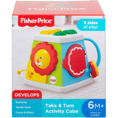 Fisher-Price 5 Sided Activity Cube Baby Activity Toy 6 Months Plus FYK64 - Maqio
