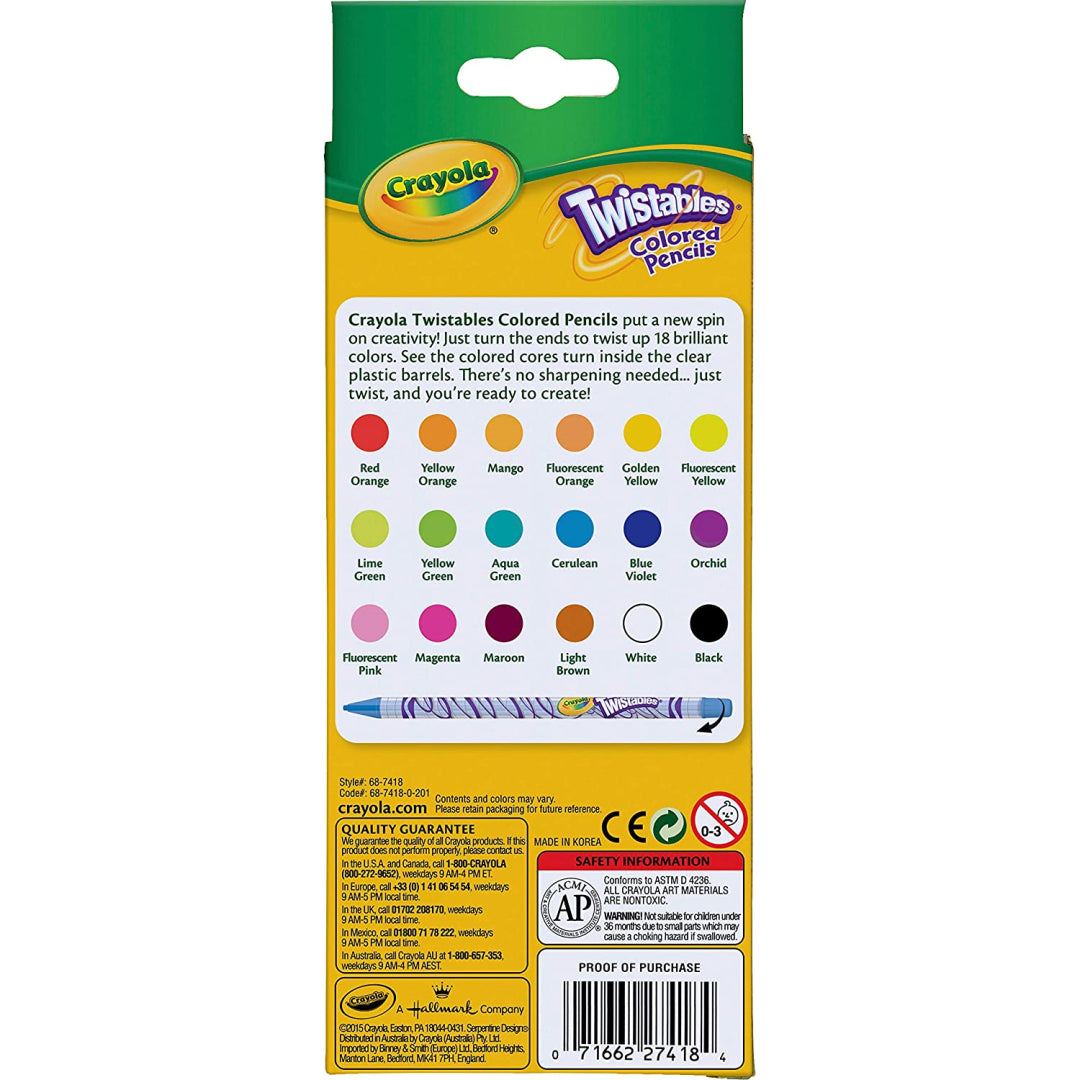 Crayola 18 Twistables Colored Pencils - Maqio