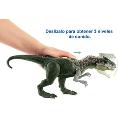 Jurassic World Roar Attack Dinosaur Figure with Movable Joints & Sounds - Allosaurus - Maqio