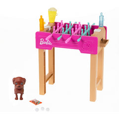 Barbie Mini Playset with Pet & Table Football Furniture - Maqio