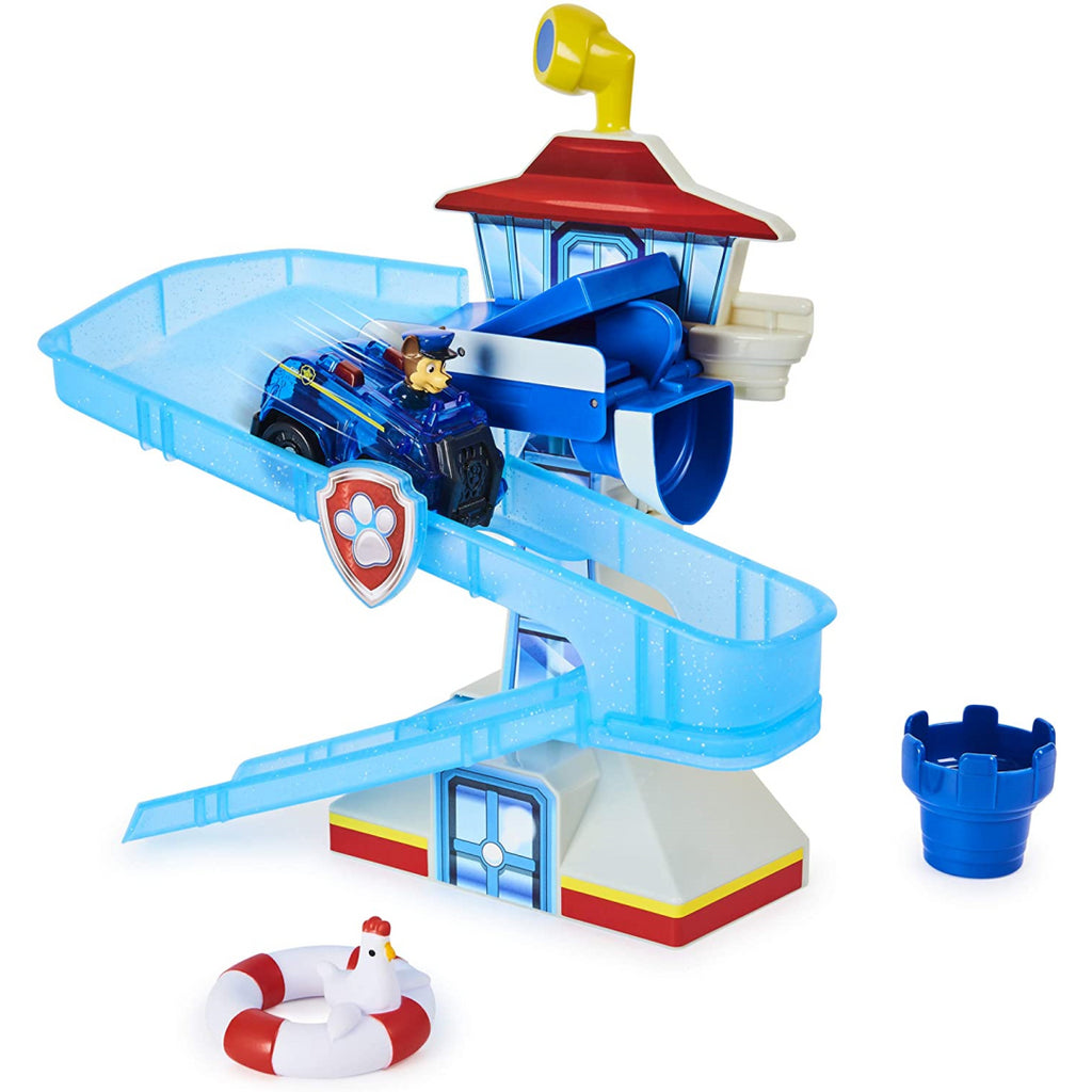 Paw Patrol Adventure Bay Bath Playset with Light up Chase Vehicle - Maqio