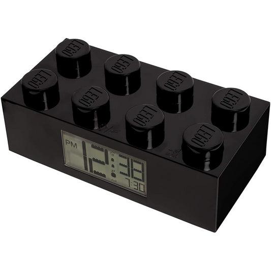 LEGO 7001033 Black Brick Clock By ClicTime, 2.75 inches - Maqio