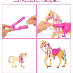 Barbie Groom n Care Horses Playset with Barbie Doll