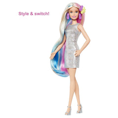 Barbie Fantasy Hair Doll Blonde with 2 Decorated Crowns and Accessories