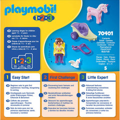 Playmobil 123 5pc - Unicorn Carriage & Figure - Maqio